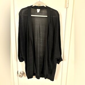 Chico’s lightweight cardigan in black, size 3 (XL)